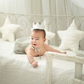 ハーフバースデー・はだかんぼの撮影は福島県田村市の写真館フジフォトスタジオへ