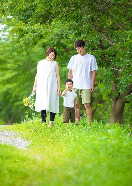 家族写真の撮影：福島県田村市船引町のフジフォトスタジオ冨士写真館