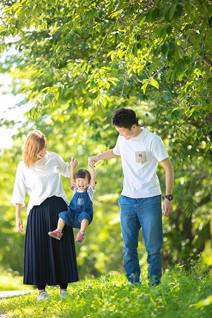 家族写真の撮影：福島県田村市船引町のフジフォトスタジオ冨士写真館